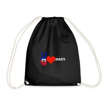 Haiti Haitianer Stolz Flagge Flaggentag I Geschenk - Turnbeutel - Schwarz - Vorne