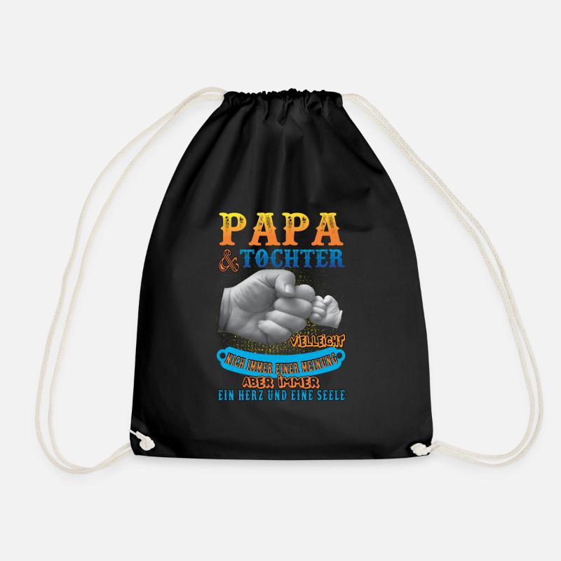 papa und tochter - Turnbeutel - Schwarz