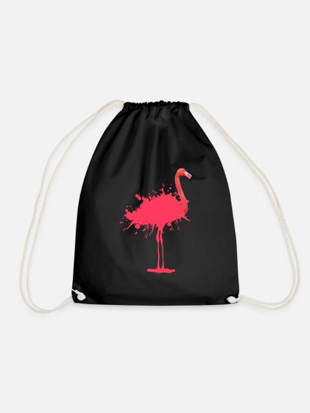 Flamingo - Farbklecks - Sac de sport léger - noir