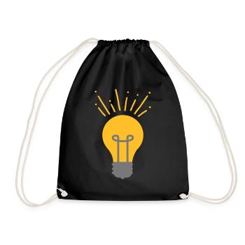 Light bulb - Drawstring Bag - black - Front