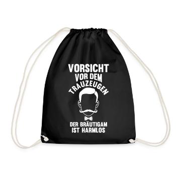 Trauzeuge - Turnbeutel - Schwarz - Vorne