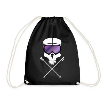 Crâne de ski - Sac de sport léger - noir - Devant