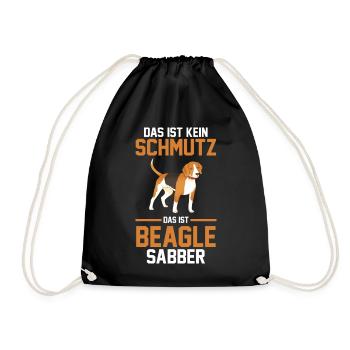 Hund Beagle - Turnbeutel - Schwarz - Vorne