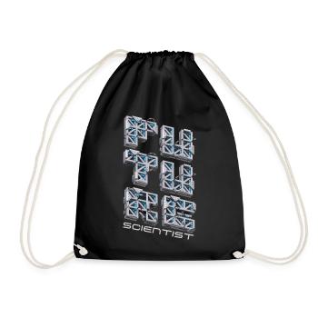 Scientist, 3D Futuristic, Future Sci Fi - Drawstring Bag - black - Front