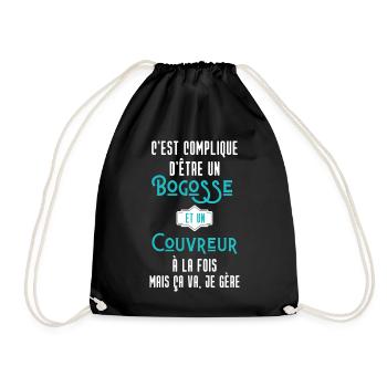 C'est compliqué d'être Bogosse et Couvreur - Sac de sport léger - noir - Devant