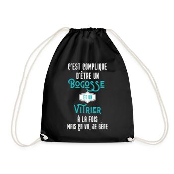 C'est compliqué d'être Bogosse et Vitrier - Sac de sport léger - noir - Devant