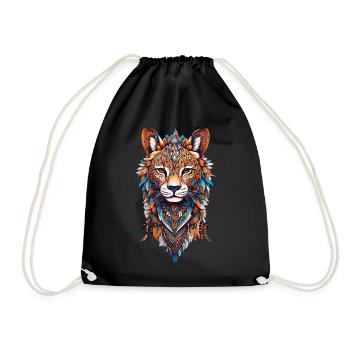 Cheetah Spirit Meditation & Shamanism - Drawstring Bag - black - Front