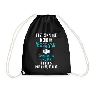 C'est compliqué d'être Bogosse et Gardien de musée - Sac de sport léger - noir - Devant