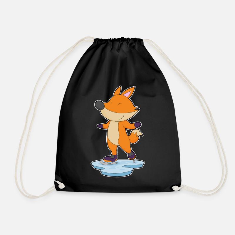 Fuchs Eislaufen Schlittschuhe - Turnbeutel - Schwarz