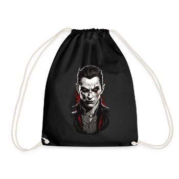 Vampir Nacht Blutige Halloween Horror Illustration - Turnbeutel - Schwarz - Vorne