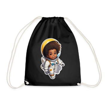 Personnage astronaute mignon pour les enfants - Sac de sport léger - noir - Devant