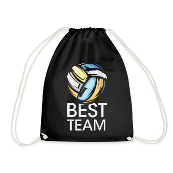 meilleure équipe de volley-ball plage couleurs vives graphique - Sac de sport léger - noir - Devant