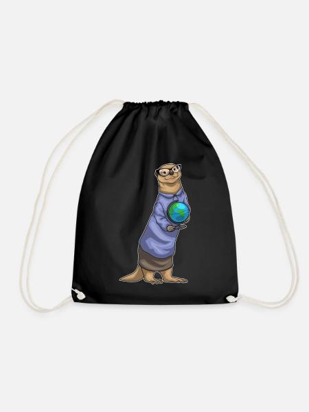 Otter Geschichte Lehrer Schule - Turnbeutel - Schwarz