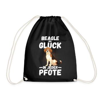 Hund Beagle - Turnbeutel - Schwarz - Vorne