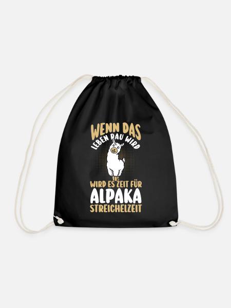 Alpaka - Turnbeutel - Schwarz