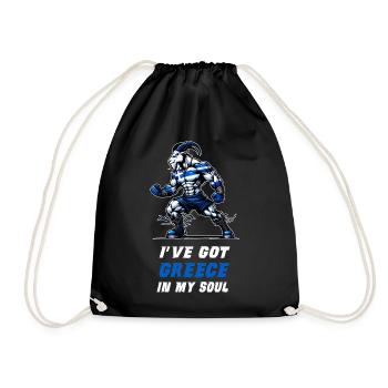 I've Got Greece In My Soul - Drawstring Bag - black - Front