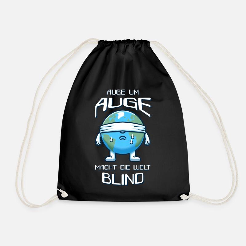 An eye for an eye - Drawstring Bag - black