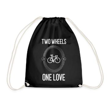Cyclist Vintage Motif - Drawstring Bag - black - Front
