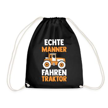 Tractor Farmer Farmer Tractor Driver Tractor - Drawstring Bag - black - Front
