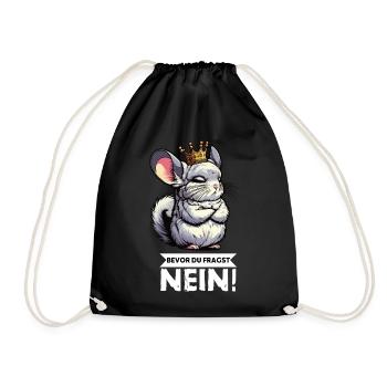 Avant que vous ne demandiez à la chinchilla, chinchilla, rongeur - Sac de sport léger - noir - Devant