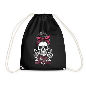 Skull Bandana Böse Alte Frau - Turnbeutel - Schwarz - Vorne