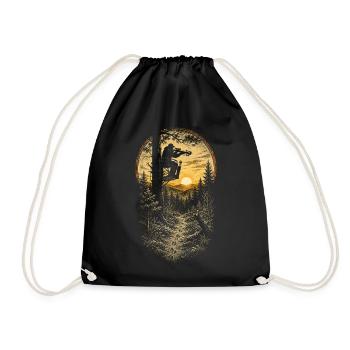 Crossbow Crossbowman - Drawstring Bag - black - Front