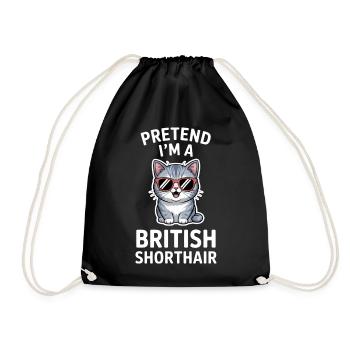 Dictons britanniques à poil court : cadeau drôle de chat - Sac de sport léger - noir - Devant