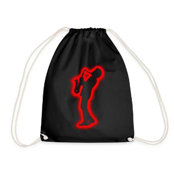 Saxophonist Saxophone Men's Boys Saxophone Kids - Drawstring Bag - black - Front