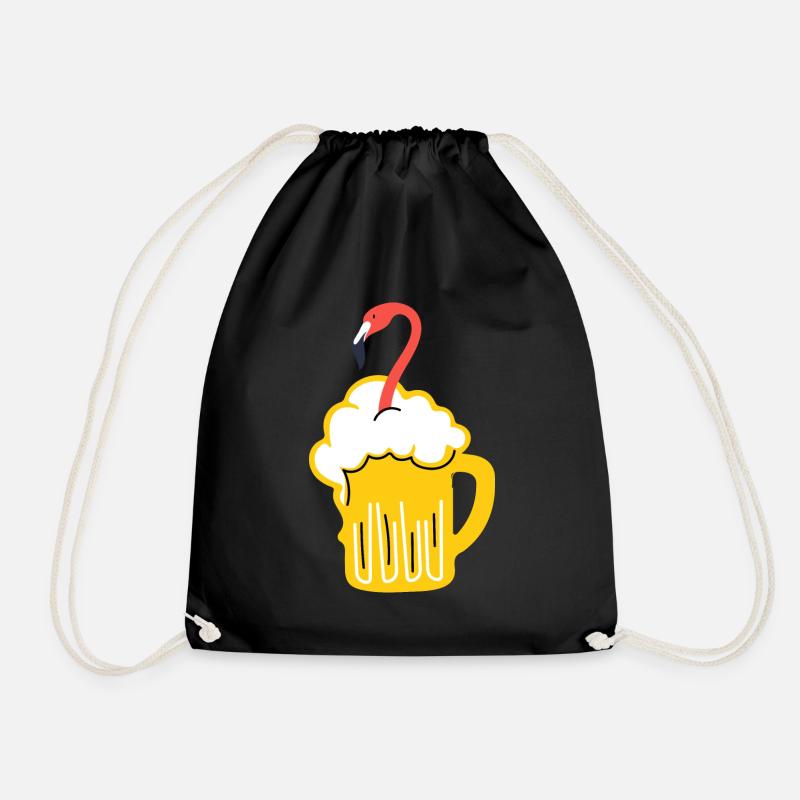 Flamingo - Turnbeutel - Schwarz