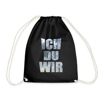 Ich du wir - Turnbeutel - Schwarz - Vorne