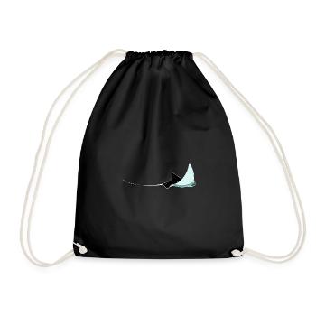 Ray divers gift - Drawstring Bag - black - Front