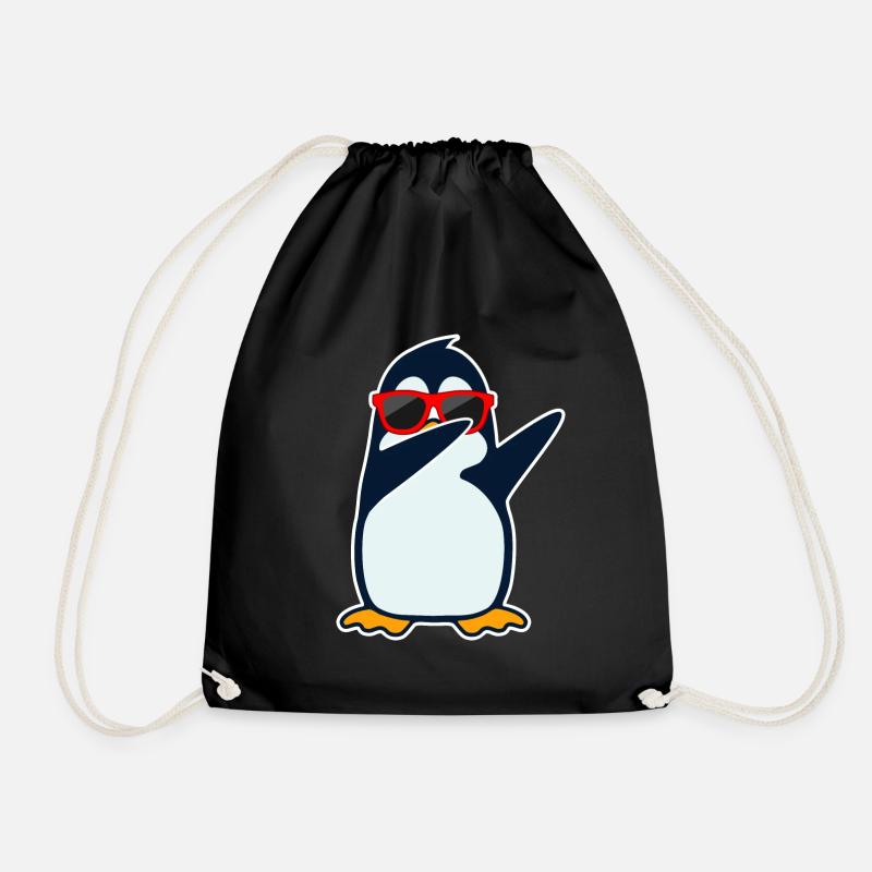 Dabbing Pinguin - Turnbeutel - Schwarz