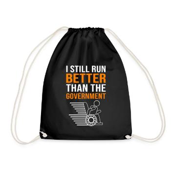 Wheelchair - Drawstring Bag - black - Front