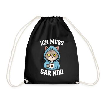 Je n'ai rien à faire, les chats - Sac de sport léger - noir - Devant