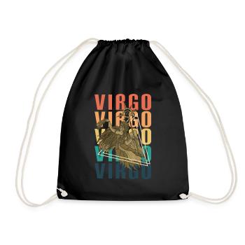 Signe du zodiaque Vierge Septembre - Sac de sport léger - noir - Devant
