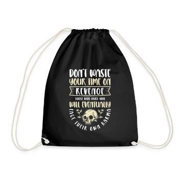 Karma Attitude Motivation Spiritual - Drawstring Bag - black - Front
