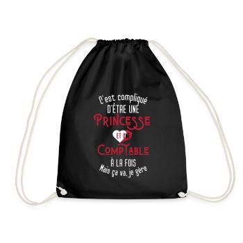 C'est compliqué d'être Une Princesse et Comptable - Sac de sport léger - noir - Devant