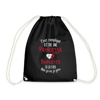 C'est compliqué d'être Une Princesse et Employée - Sac de sport léger - noir - Devant