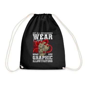 Art Pen - Drawstring Bag - black - Front