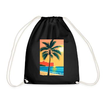 Hanaa Palm et plage - Sac de sport léger - noir - Devant