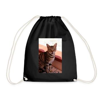 chat, chaton - Sac de sport léger - noir - Devant