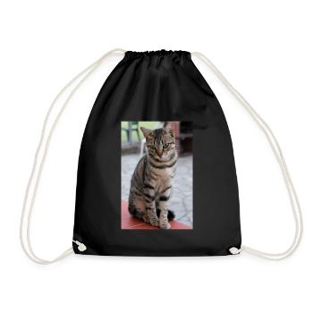 chat, chaton - Sac de sport léger - noir - Devant