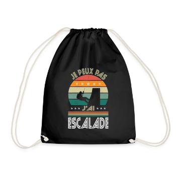 Je peux pas j'ai Escalade - Idée Cadeau Grimpeur - Sac de sport léger - noir - Devant