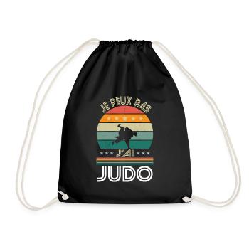 Ich kann nicht Ich habe Judo - Judoka Geschenkidee - Turnbeutel - Schwarz - Vorne