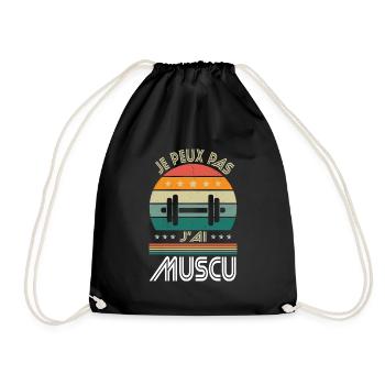 Ich kann ich nicht Bodybuilding haben - Bodybuilding Geschenkidee - Turnbeutel - Schwarz - Vorne
