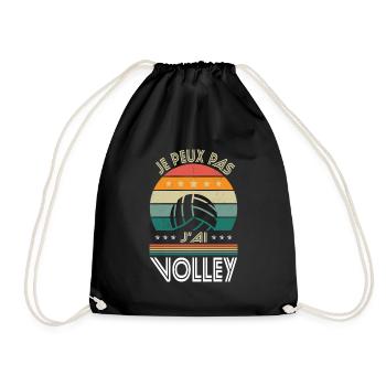 I Can't I Have Volleyball - Volleyball Gift Idea - Drawstring Bag - black - Front
