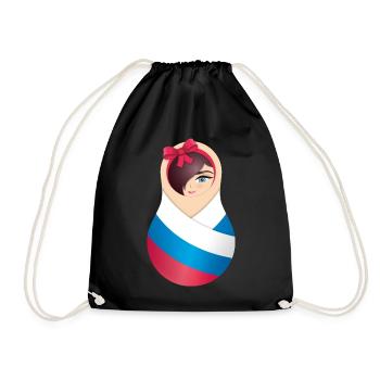 Matroschka Olga – Team Russia - Turnbeutel - Schwarz - Vorne
