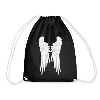 Angel Wings Angel Wings Guardian Angel Angel Wings - Drawstring Bag - black - Front
