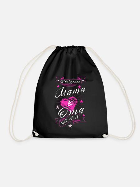 BESTE MAMA UND OMA DER WELT - Turnbeutel - Schwarz