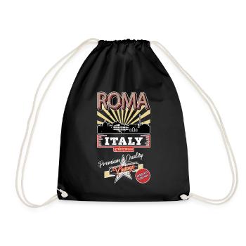 Rome Roma Italie City Skyline Vintage Rétro - Sac de sport léger - noir - Devant